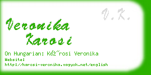 veronika karosi business card